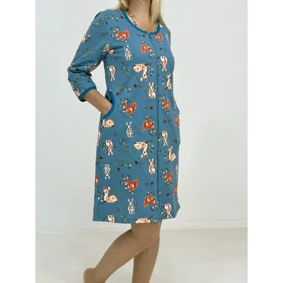 Халат жіночий Зайчики Triko 48-50 Різнокольоровий (16290139-2)