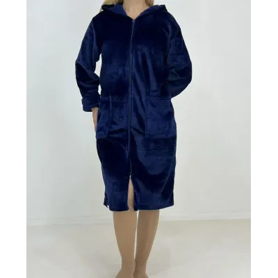 Халат жіночий зимовий Triko 48-50 Темно-синій (92024379-1)