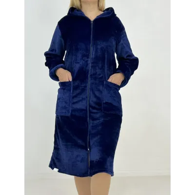 Халат жіночий зимовий Triko 52-54 Темно-синій (92024379-2) Халат жіночий зимовий Triko 52-54 Темно-синій (92024379-2)