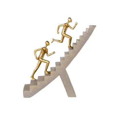 Интерьерная фигурка Sabefet Ladder to success 23x21 cм Золотистый (265021)