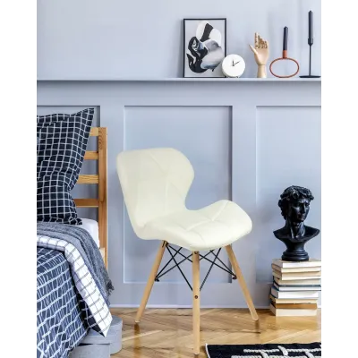 Крісло Jumi Scandinavian Design 46x73x48 см White (1189464602)