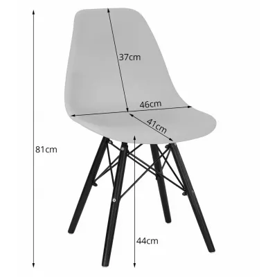 Крісло Jumi Plastic Chair 81х46 см Grey Крісло Jumi Plastic Chair 81х46 см Grey