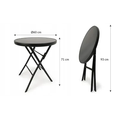 Комплект меблів Kontrast TASOS Black 3 шт Комплект меблів Kontrast TASOS Black 3 шт