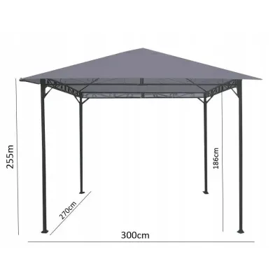 Павільйон садовий Garden Line TUN5736 255х300 см Grey
