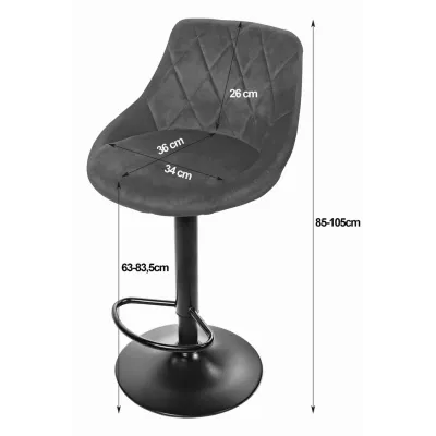 Барный стул LEOBERT KAST 105х34 см Black