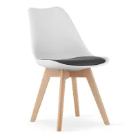 Крісло LEOBERT Mark 47х81.5 см White-Black Крісло LEOBERT Mark 47х81.5 см White-Black