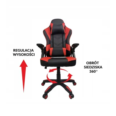Компьютерное кресло Kontrast Venos Black-Red (5901386202499)