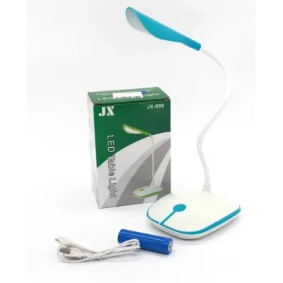 Аккумуляторная настольная лампа No Brand JX 88O USB Бело-голубой (2104618724)