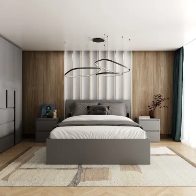 Ліжко двоспальне Art in Head Light 160x200 см Графіт сірий (LT04070000000)