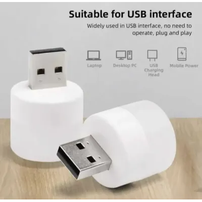 Світлодіодна USB-лампа No Brand 5V/1W 10 шт Білий (2104618747)