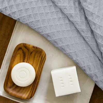 Рушник вафельний COSAS Smoky Greek Waffle 25x50 см Сірий