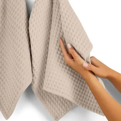 Полотенце вафельное COSAS Magnolia Greek Waffle 115x100 см Ореховый
