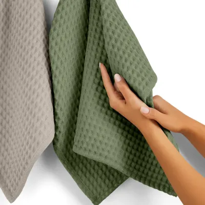 Полотенце вафельное COSAS Olive Greek Waffle 115x180 см Оливковый