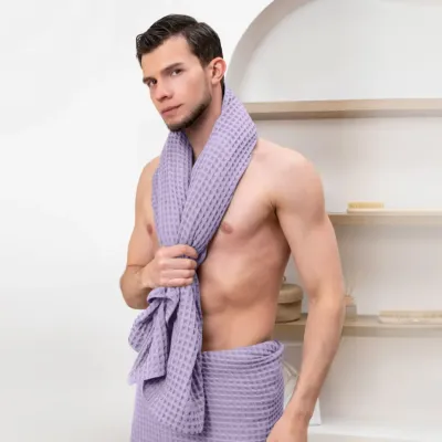 Рушник вафельний COSAS Lavander Greek Waffle 30x30 см Лавандовий