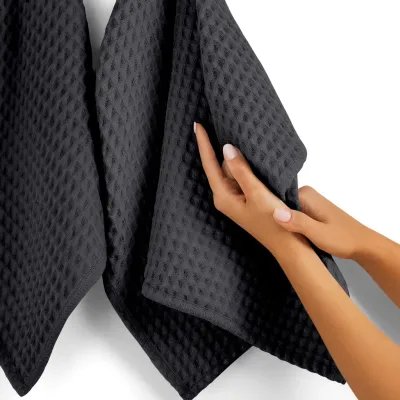 Полотенце вафельное COSAS Lava Greek Waffle 30x30 см Антрацит