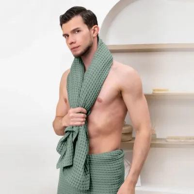 Полотенце вафельное COSAS Meditative Greek Waffle 55x100 см Мятный Полотенце вафельное COSAS Meditative Greek Waffle 55x100 см Мятный