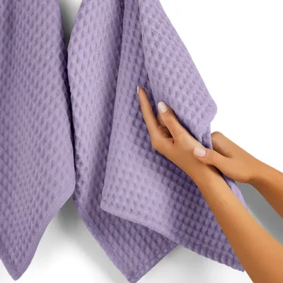 Полотенце вафельное COSAS Lavander Greek Waffle 75x150 см Лавандовый