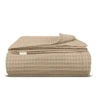 Плед покривало вафельне COSAS Beige Greek Waffle 200х220 см Бежевий