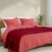Плед покривало косичка COSAS Merlot Knitted Braid 240х260 см Червоний