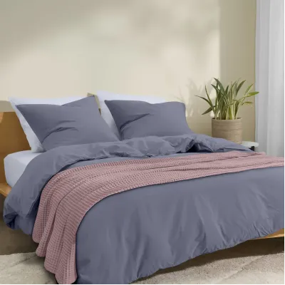 Плед покрывало COSAS Floral Waffle Weave 75x95 см Лиловый