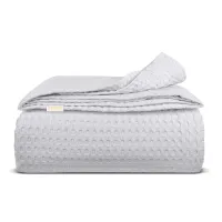 Плед покривало COSAS Silver Waffle Weave 75x95 см Сірий