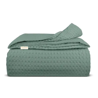 Плед покривало COSAS Ashmint Waffle Weave 75x95 см Зелений