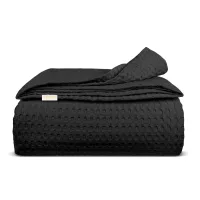 Плед покрывало COSAS Black Waffle Weave 110х140 см Черный Плед покрывало COSAS Black Waffle Weave 110х140 см Черный
