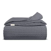 Плед покривало COSAS Stormy Waffle Weave 200х220 см Антрацит Плед покривало COSAS Stormy Waffle Weave 200х220 см Антрацит