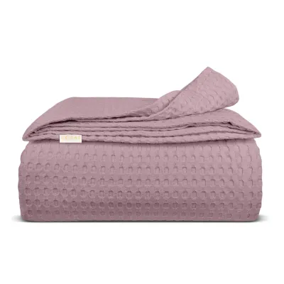 Плед покрывало COSAS Aurora Waffle Weave 230х240 см Лавандовый