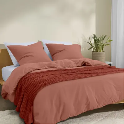 Плед покривало COSAS Сinnamon Waffle Weave 230х240 см Коричневий
