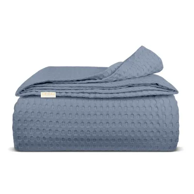 Плед покрывало COSAS Nightfall Waffle Weave 240х260 см Серый
