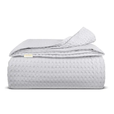 Плед покривало COSAS Silver Waffle Weave 240х260 см Білий