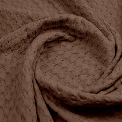 Плед покривало COSAS Mousse Waffle Weave 240х260 см Коричневий