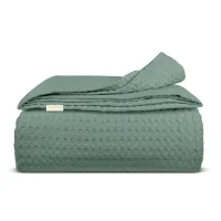 Плед покривало COSAS Ashmint Waffle Weave 240х260 см Зелений Плед покривало COSAS Ashmint Waffle Weave 240х260 см Зелений