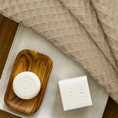 Рушник вафельний COSAS Greek Waffle 65x120 см Бежевий
