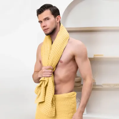 Полотенце вафельное COSAS Summer Greek Waffle 65x120 см Желтый