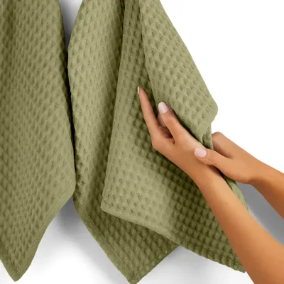 Полотенце вафельное COSAS Sage Greek Waffle 115x100 см Зеленый Полотенце вафельное COSAS Sage Greek Waffle 115x100 см Зеленый