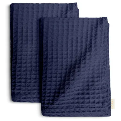 Вафельні рушники COSAS Denim Greek Waffle Темно-синій 2 шт (55x90_66Denim75x130)