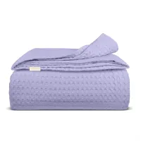 Плед покрывало COSAS Lavander Waffle Weave 110х140 см Лавандовый