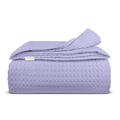 Плед покривало COSAS Lavander Waffle Weave 110х140 см Лавандовий