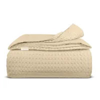 Плед покривало COSAS Avori Waffle Weave 200х220 см Капучино