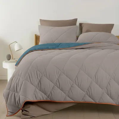 Покривало стьобане двостороннє COSAS OCEAN SAND CS2 110x140 см Бежево-блакитний
