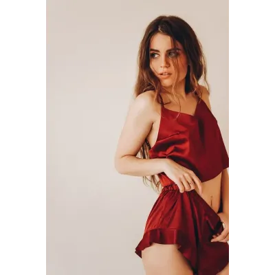 Жіноча піжама Perfect Female Бордовий S (146PJ-20SS-bu) Жіноча піжама Perfect Female Бордовий S (146PJ-20SS-bu)