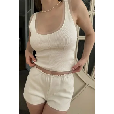Жіноча піжама Perfect Female Stripe Молочний M (195PJ-38SS-mi) Жіноча піжама Perfect Female Stripe Молочний M (195PJ-38SS-mi)