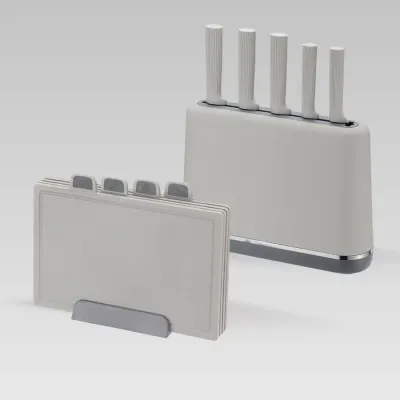 Набір ножів та обробні дошки Maestro MR-1412 10 предметів Grey (119346411)
