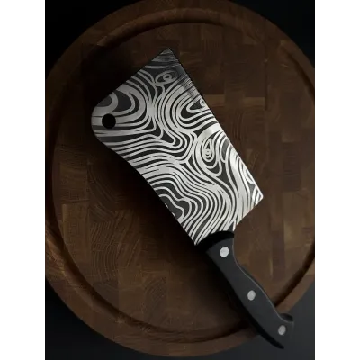 Кухонна сокира Gorillas BBQ Зебра 31 см Чорна (KN223)