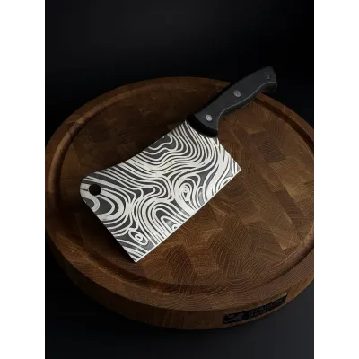 Кухонна сокира Gorillas BBQ Зебра 31 см Чорна (KN223)