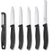 Набір для чистки овочів Victorinox Swiss Classic Paring Set Чорний 6 шт (6.7113.61G)
