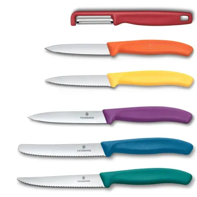 Кухонний набір з підставкою Victorinox Swiss Classic Cutlery Block Різнокольоровий 7 шт (6.7126.6C1)