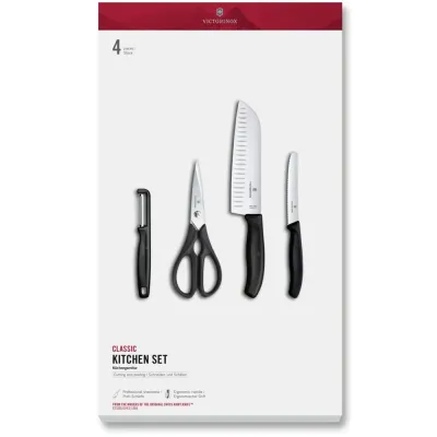 Кухонный набор Victorinox Swiss Classic Kitchen Set Черный 4 шт (6.7133.41G) Кухонный набор Victorinox Swiss Classic Kitchen Set Черный 4 шт (6.7133.41G)